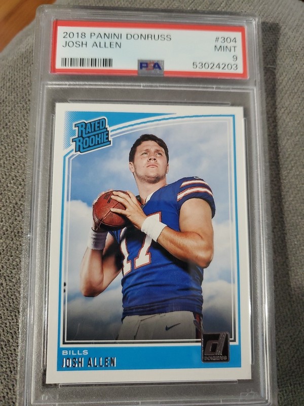 2018 Panini Donruss - Rated Rookie #304 Josh Allen (RC) PSA 9🔥🔥🔥MVP
