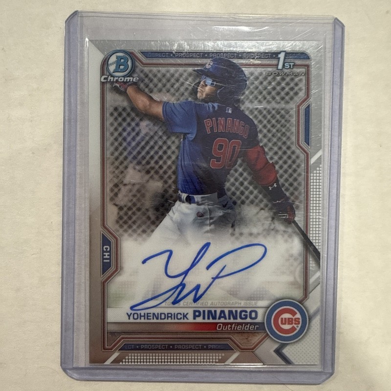Yohendrick Pinango - Toronto Blue Jays 2021 Bowman Chrome Auto 1st Bowman