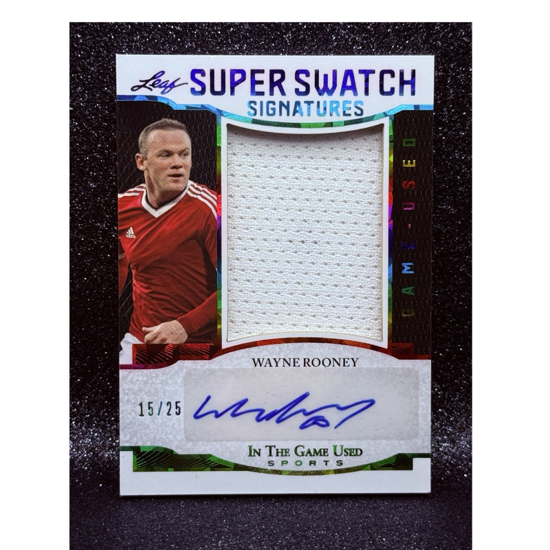 Leaf 2024 Super Swatch Signatures Wayne Rooney Auto Mem #SWS-WR1 #15/25 🔥🔥