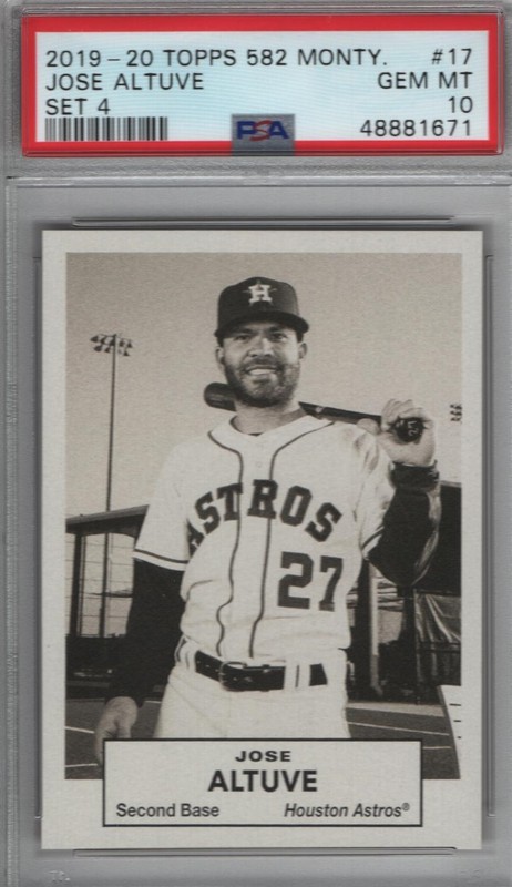 Jose Altuve 2019-2020 Topps Montgomery Set 4 # 17 PSA 10 Pop 3