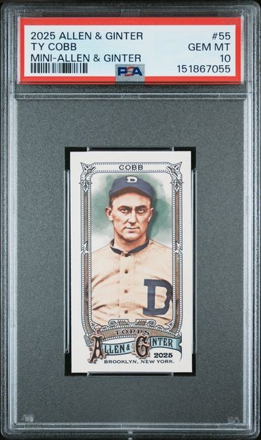 2025 Topps Allen & Ginter #55 Ty Cobb Mini A & G Back SP PSA 10 POP 1