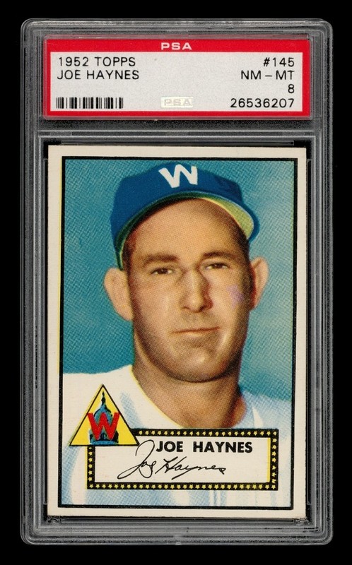 1952 Topps Set-Break #145 Joe Haynes PSA 8 NM-MT