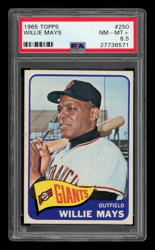 1965 Topps Set-Break #250 Willie Mays PSA 8.5 NM-MT+