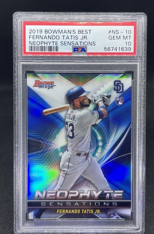 Fernando Tatis Jr ROOKIE Refractor 2019 Bowman's Best  PSA 10 view 2