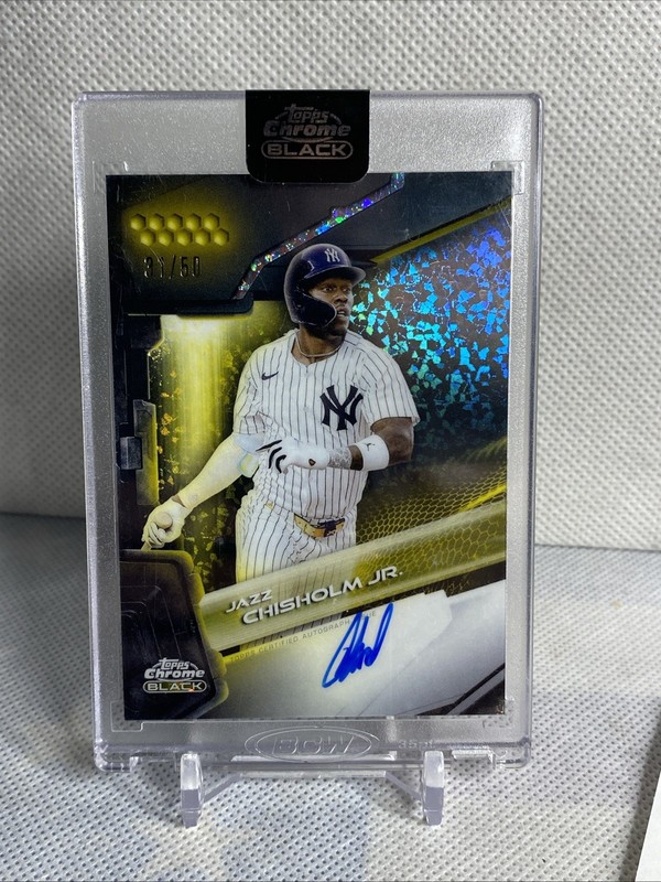 2026 Topps Chrome Black Baseball Jazz Chisholm Jr. Gold Refractor Auto 31/50 SSP