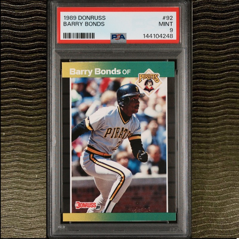 1989 Donruss #92 BARRY BONDS PSA 9 Mint DEAD CENTERED Homerun King 👑