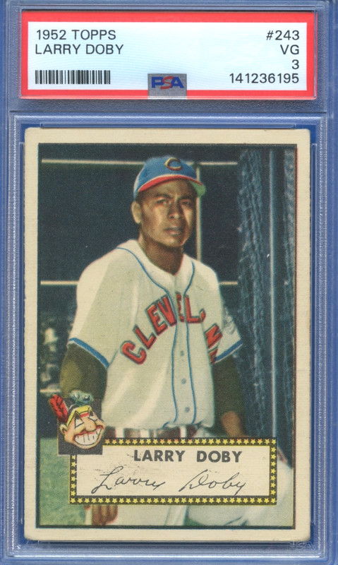 1952 Topps #243 Larry Doby PSA 3  Cleveland HOF RC  Great Centering High-End