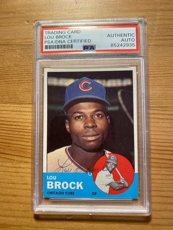 1963 Topps Lou Brock #472 PSA Vintage Ballpoint Auto
