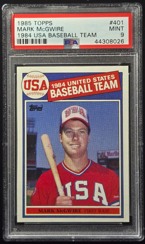 1985 Topps Mark McGwire Rookie #401 PSA 9
