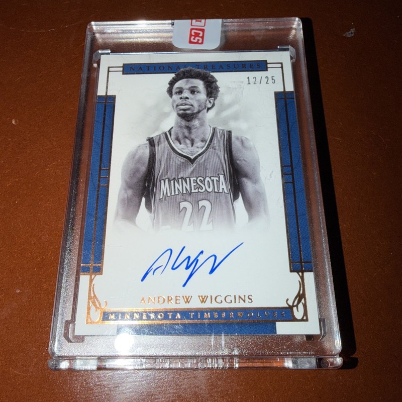 Andrew Wiggins 2016-17 National Treasures Signatures /25 Rare Auto Wolves SEALED