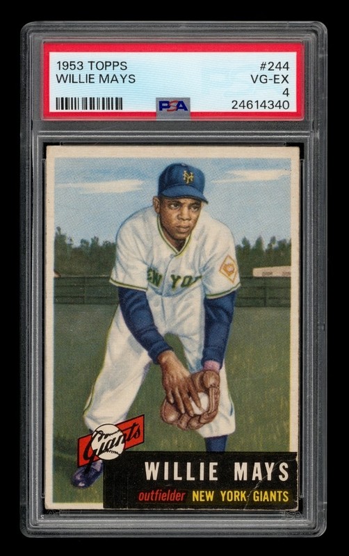1953 Topps Set-Break #244 Willie Mays PSA 4 VG-EX