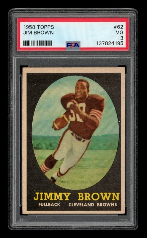 1958 Topps Set-Break # 62 Jim Brown PSA 3 VG