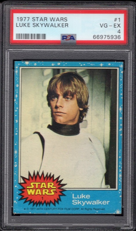 1977 Topps Star Wars -- Luke Skywalker #1 --- PSA 4 VGEX -- beauty for the grade