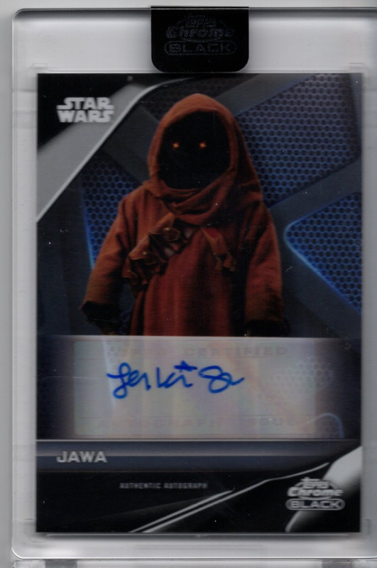 2023 Topps Star Wars Chrome Black #A-IU Leilani Shiu As Jawa Encased Autograph