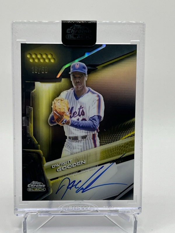 Dwight Gooden 2026 Topps Chrome Black Gold Refractor Auto 16/50 Jersey Match