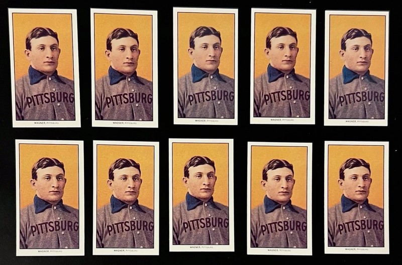 Lots - 10 T206-1909⚾️Honus Wagner HOF Reprint 1995 Wagner Estate CMG!