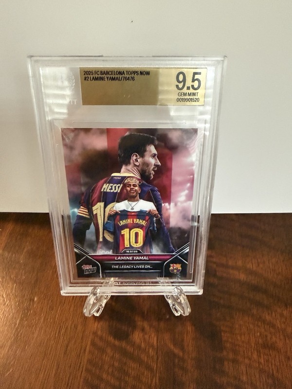 2025-26 Topps Now FC Barcelona - Lionel Messi, Lamine Yamal #2 BGS 9.5 Gem Mint