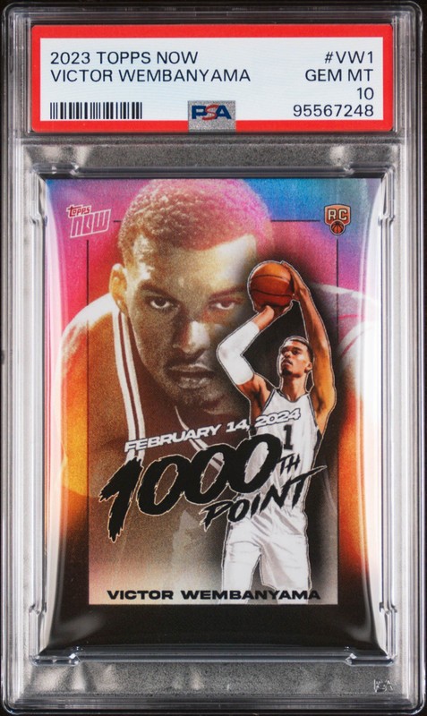 2023-24 Topps Now Victor Wembanyama RC Rookie #VW-1 Spurs PSA 10 GEM MINT
