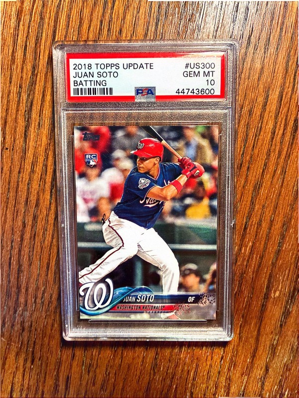 2018 Topps Update Juan Soto Rookie Batting PSA 10