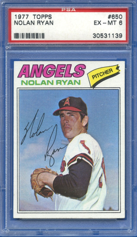 1977 Topps High #650 Nolan Ryan Angels HOF PSA 6 EX- MINT Well Centered