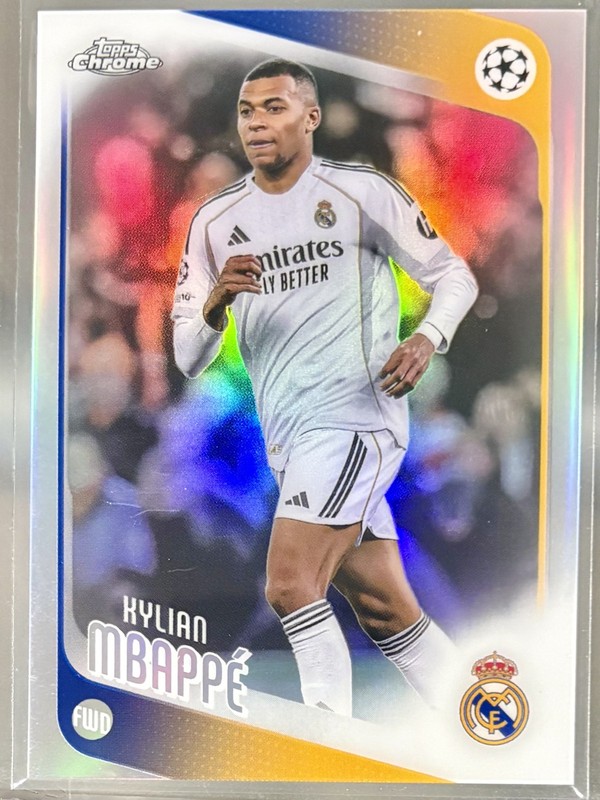 2025-26 Topps Chrome UEFA UCC Kylian Mbappe Refractor Parallel #112 Real Madrid
