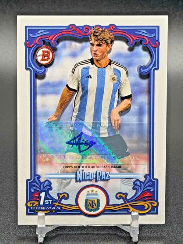 2023 Topps Argentina Fileteado Nico Paz #34 Bowman 1st RC Rookie Auto Autograph