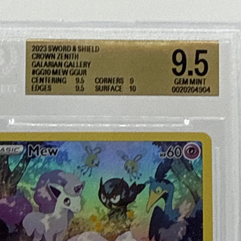 Pokémon MEW GG10/GG70 Crown Zenith GG UR Full Art Holo BGS 9.5 view 2