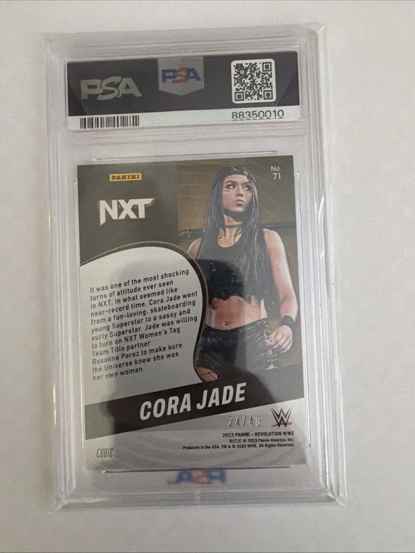 Cora Jade 2023 WWE Revolution Cubic #24/49 PSA 10 (POP 2) view 2