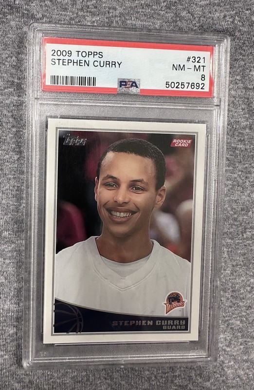 2009 Topps Stephen Curry Rookie #321 PSA 8
