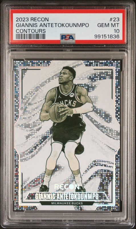2023-24 Panini Recon Giannis Antetokounmpo #23 Contours /SSP PSA 10 POP 5
