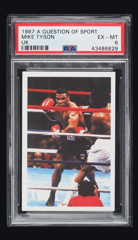 1987 A Question of Sport MIKE TYSON RC Rookie Card Boxing PSA 6