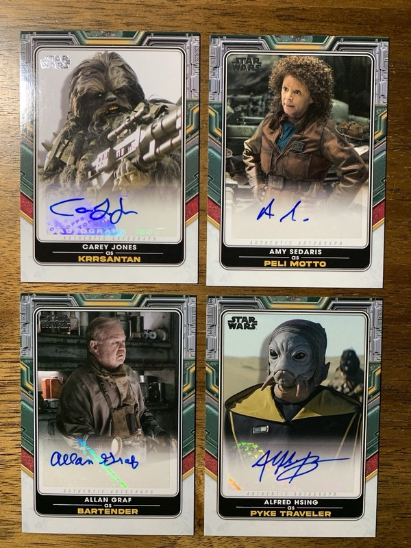 Star Wars THE BOOK OF BOBA FETT Card 4 Autograph Auto Cards JONES SEDARIS HSING