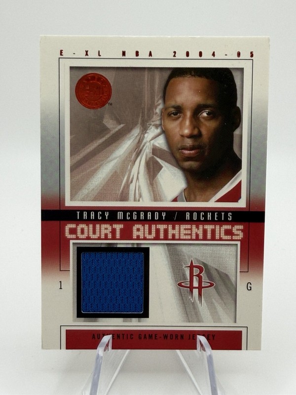 2004-05 Fleer E-XL Tracy McGrady Court Authentics Game Used Jersey #/500