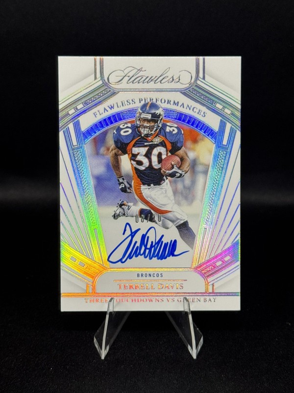2024 Flawless - Terrell Davis - Flawless Performances Silver On Card Auto /20