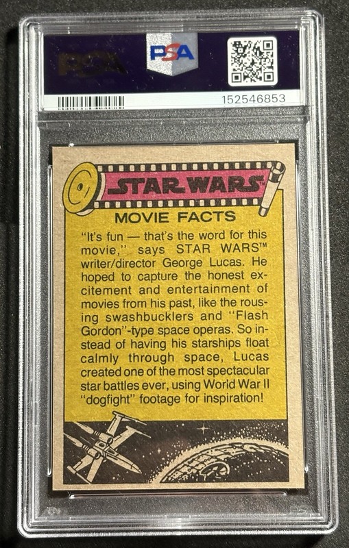 Hot! 1977 Topps Star Wars Series 1 Harrison Ford as Han Solo Card #58 PSA 7 NM view 2