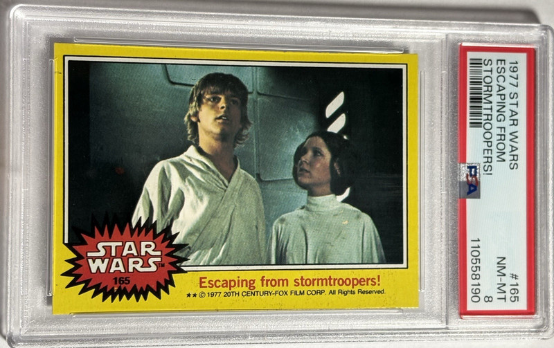 1977 Topps Star Wars Esscaping from Stormtroopers #165 PSA 8