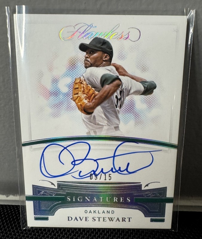 2021 Flawless Signatures Oakland Athletics  DAVE STEWART AUTO 9/15 1989 WS MVP