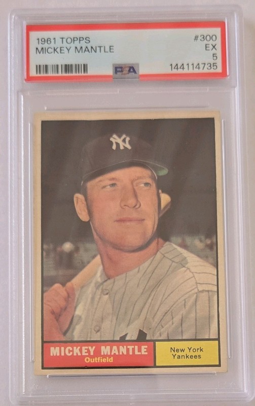 1961 Topps Mickey Mantle #300 PSA 5 Newly Graded 