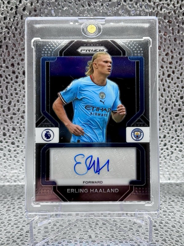2022-23 Panini Prizm Erling Haaland Premier League Signatures #S-EHD (AU) Auto