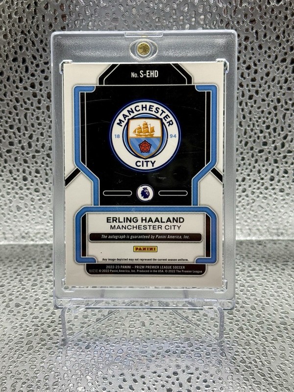 2022-23 Panini Prizm Erling Haaland Premier League Signatures #S-EHD (AU) Auto view 2