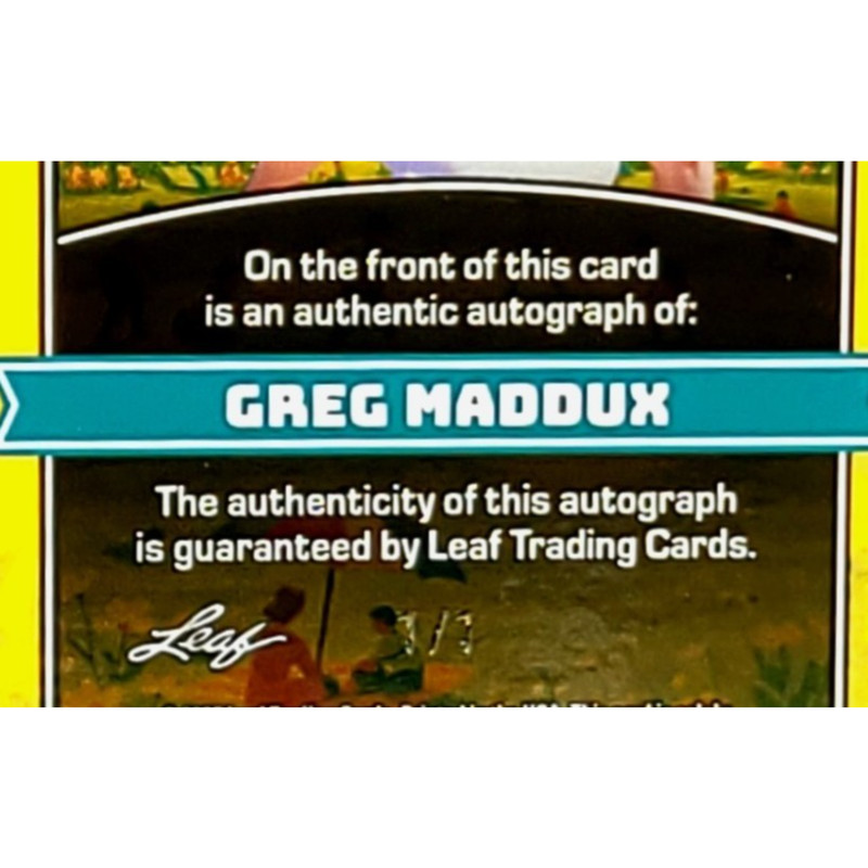 2025 Greg Maddux 1/1 Saturday in the Park Auto RARE Atlanta Braves HOF view 2
