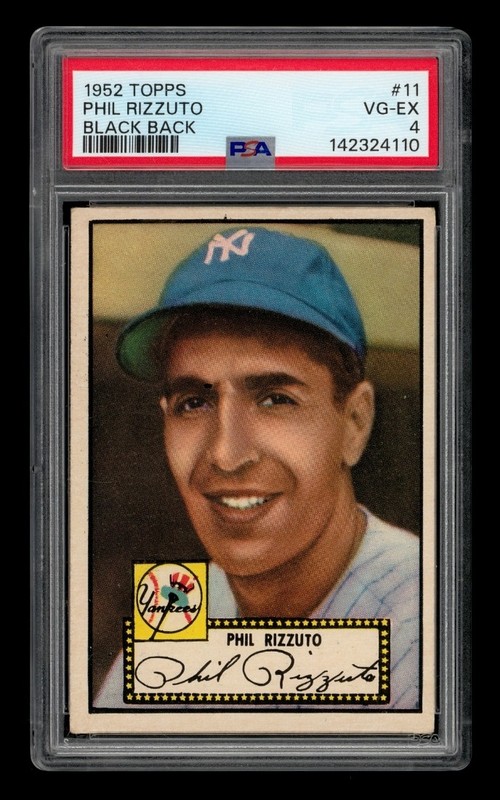 1952 Topps Set-Break # 11 Phil Rizzuto Black Back PSA 4 VG-EX