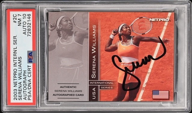 SERENA WILLIAMS 2003 NETPRO International Series RC Rookie 🔥 PSA 7 AUTO 10