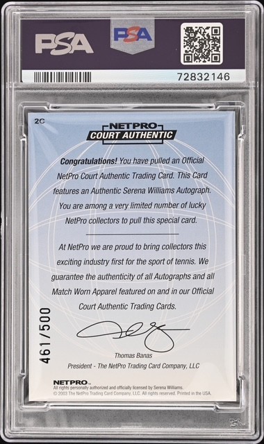 SERENA WILLIAMS 2003 NETPRO International Series RC Rookie π₯ PSA 7 AUTO 10 view 2