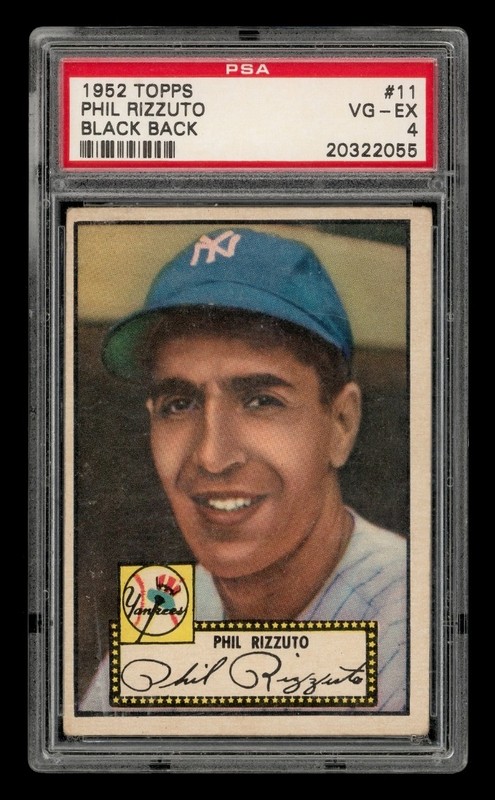 1952 Topps Set-Break # 11 Phil Rizzuto Black Back PSA 4 VG-EX