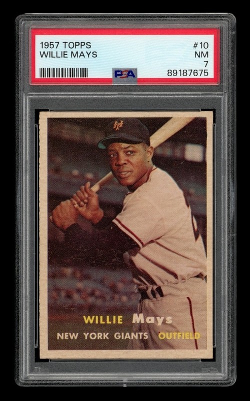 1957 Topps Set-Break # 10 Willie Mays PSA 7 NM