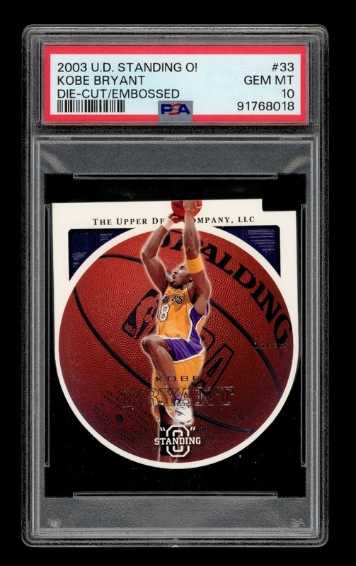 2003-04 Upper Deck Standing O!: # 33 Kobe Bryant Die-Cut, Embossed PSA 10