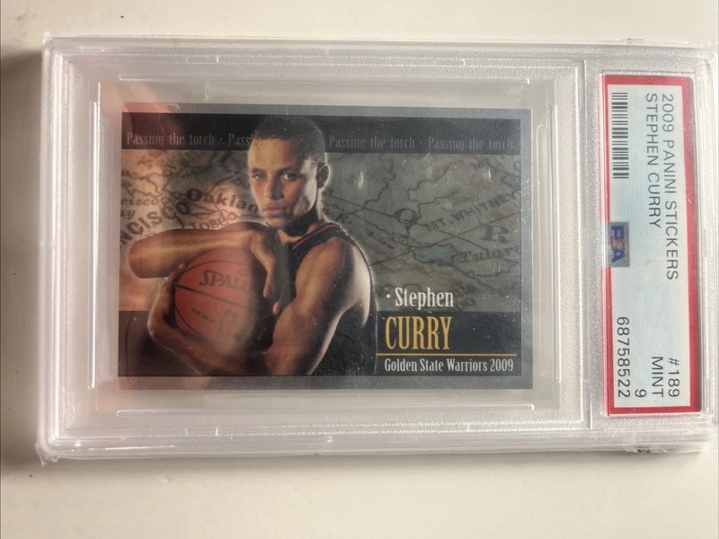 2009 Stickers Stephen Curry Rookie PSA 9