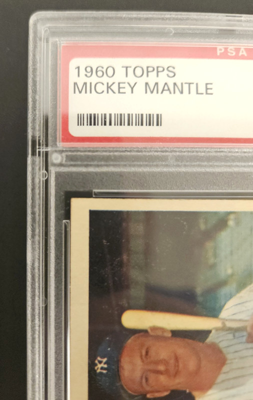 1960 Topps 350 Mickey Mantle PSA 5 view 2
