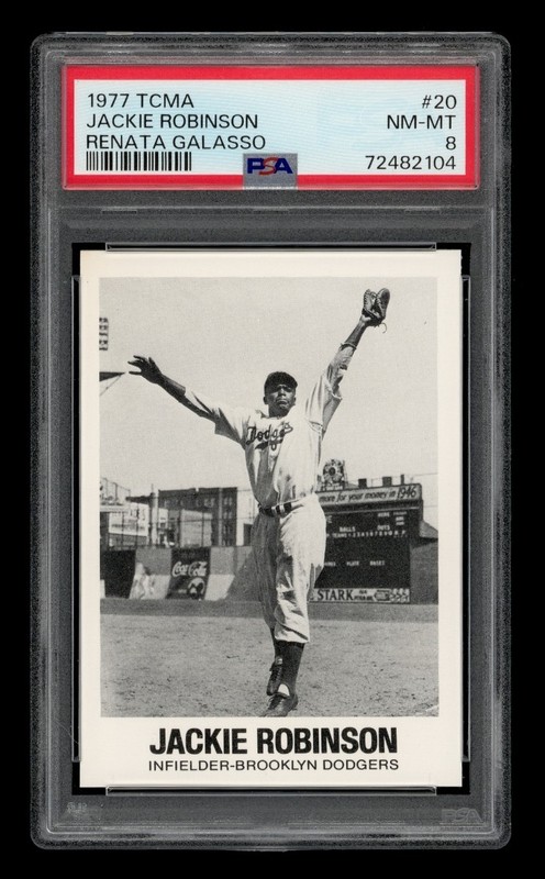 1977 Tcma Renata Galasso Set-Break # 20 Jackie Robinson PSA 8 NM-MT